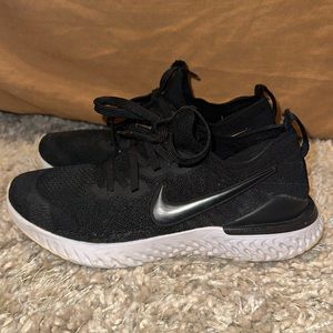 Black Nike running sneakers